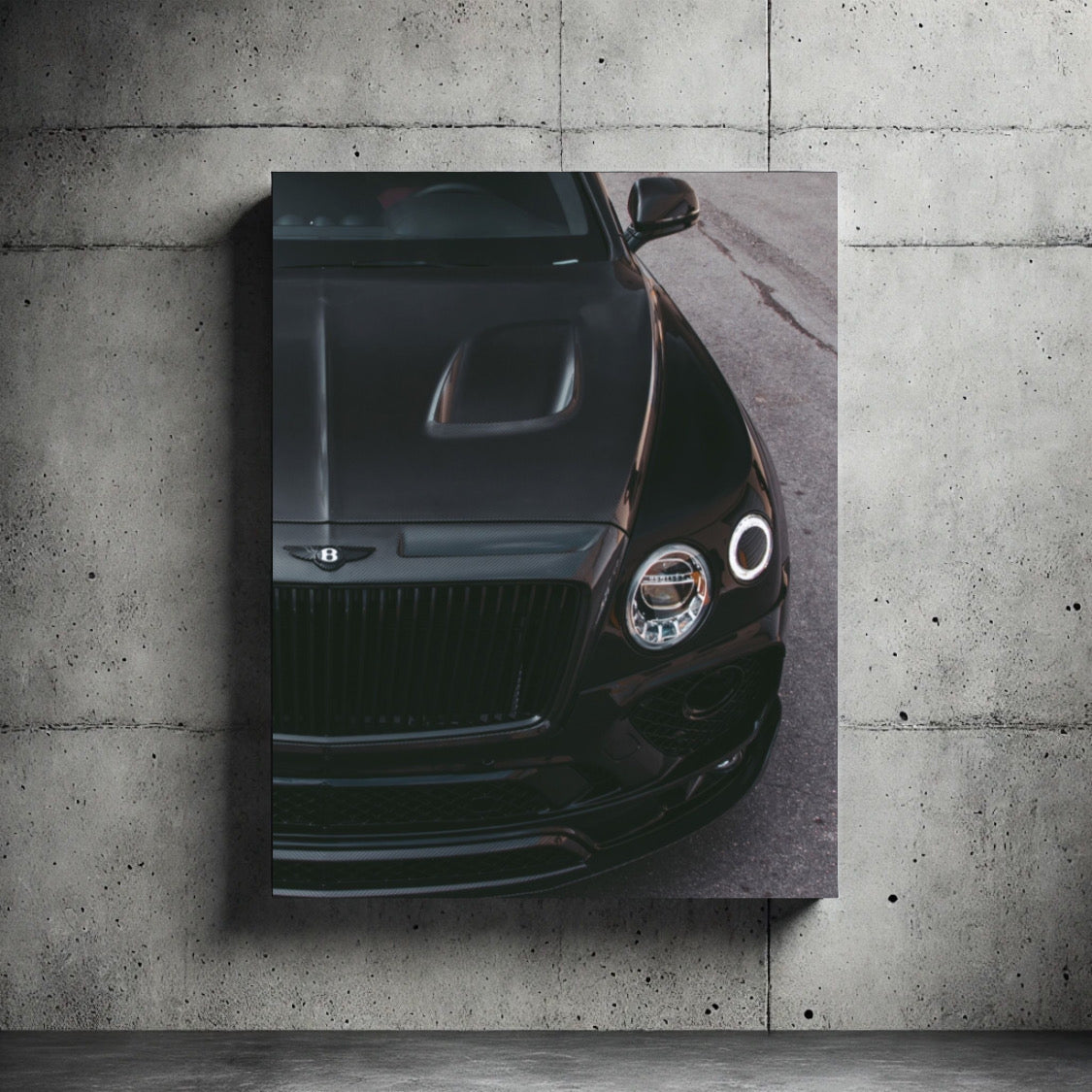 BENTLEY WALL POSTER WITH GLOWING NEON LIGHTS